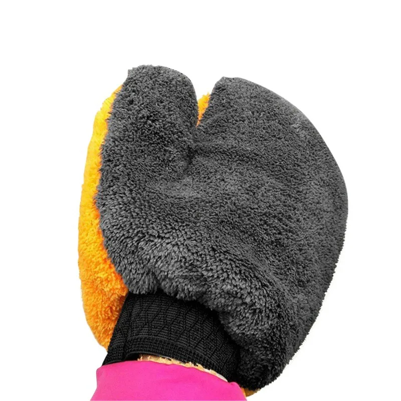 1 шт. Коралловая флисовая перчатка для мытья машины рукавица короткая шерстяная рукавица щетка для мойки авто ткань автомобильные аксессуары
