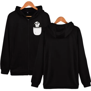 

Pocket Animals Print Panda Koala Hamster Winter Clothing Men Women Casual Zipper Hoodie Sweatshirt With Hat