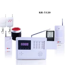 120-Беспроводная система охранной сигнализации PSTN цифровой будильник Дисплей