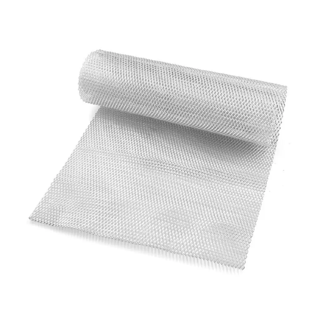 

Car Silver/Black Aluminum Alloy Front Bumper Rhombic Grill Mesh Sheet (4 x 8mm) Aluminium Alloy Automobile Car Grille