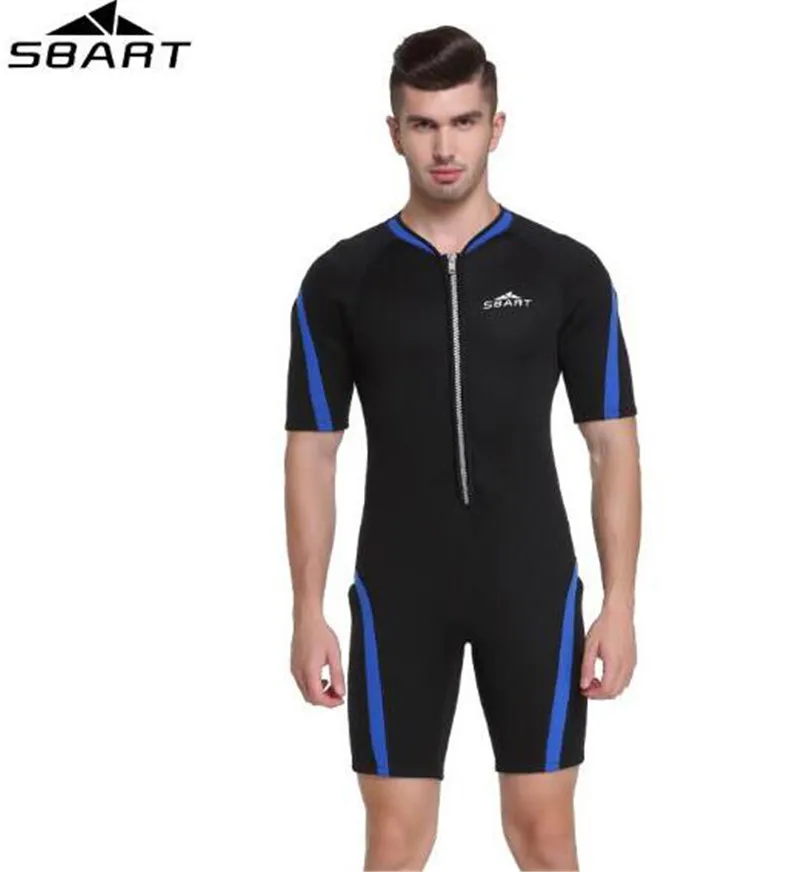 

SBART Men 2MM Neoprene Wetsuit Snorkeling Surf One piece Suit Diving Equipment Short Wetsuits Underwater Hunting