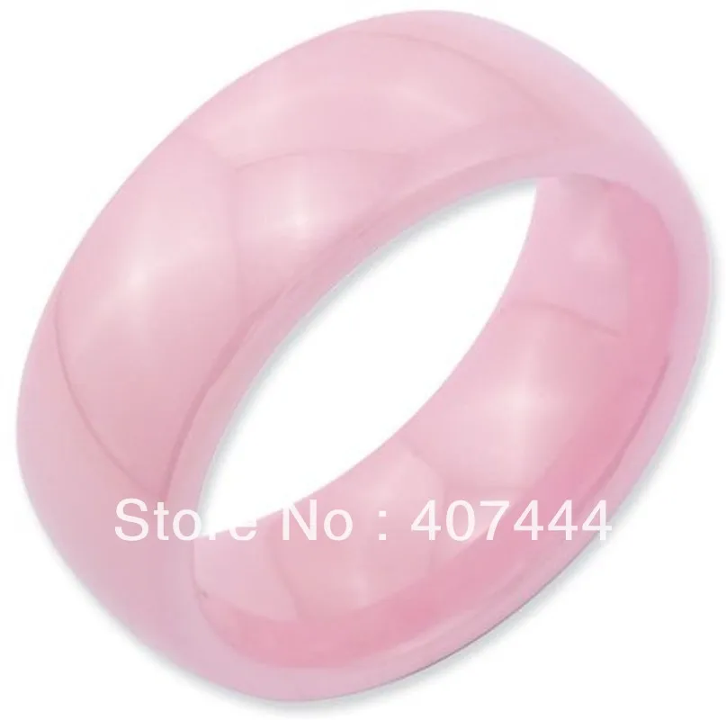 Купить дешевая цена 2013 США горячая распродажа 8 мм купол розового цвета керамическое кольцо его/ее классическое обручальное кольцо