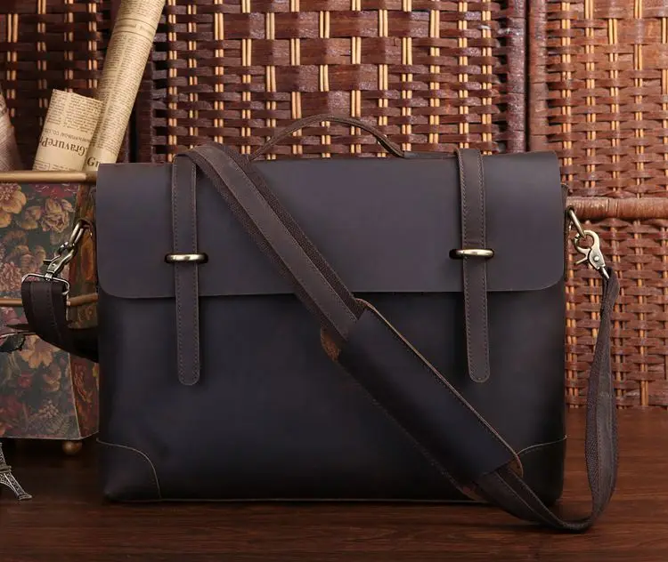 Высокое качество Винтаж Crazy Horse кожа JMD мужской портфель сумка для ноутбука сумка сумки 7082R-1