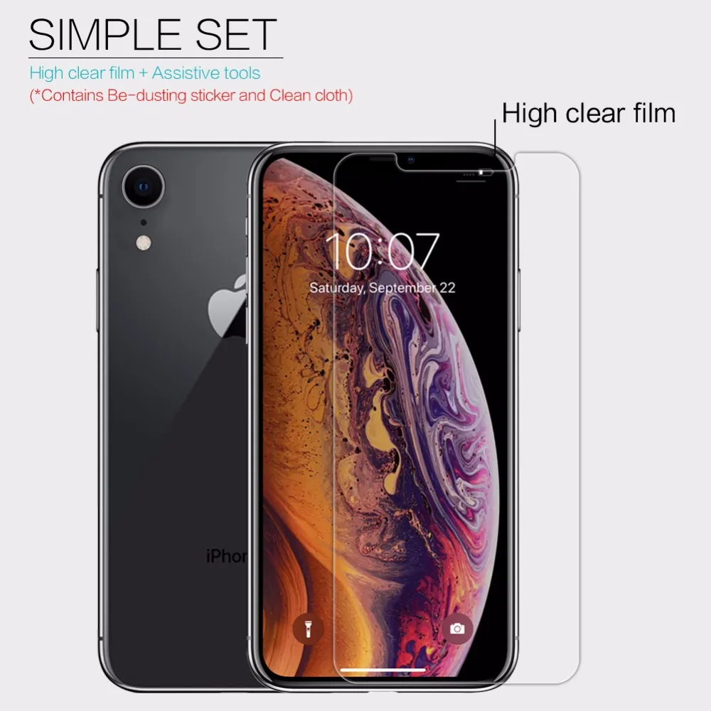 2 шт/партия протектор экрана для iphone XR 6 1 дюймов NILLKIN Глянцевая супер прозрачная