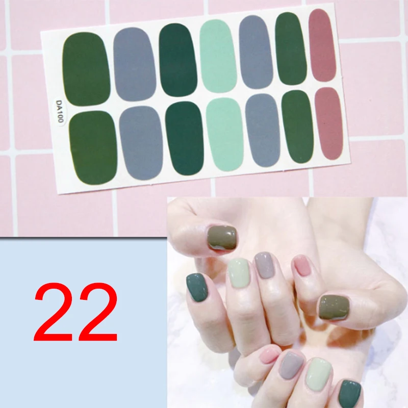 14 Pieces/set Cute Nail Sticker Girl Waterproof Nail Art Sticker Multi Styles