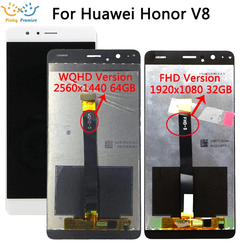 

For Huawei Honor V8 LCD Display Touch Screen Test Good Digitizer Assembly Replacement For Huawei Honor V8 mobile phone