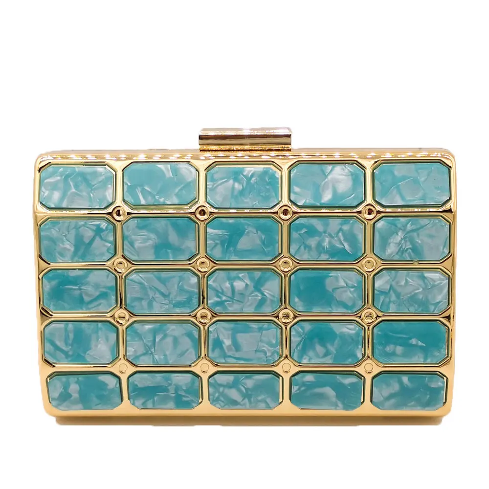 

Women's Geometric Evening Clutch with Special Deisgn, Handbags with Removable Chain, Best Gift for Ladies