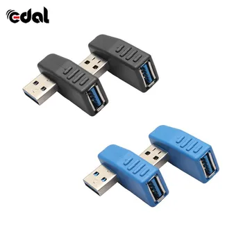 

USB 3.0 Male to Female Adapter Coupler Connector Plug Left Angle and Right Angle Adapter 2 Pack