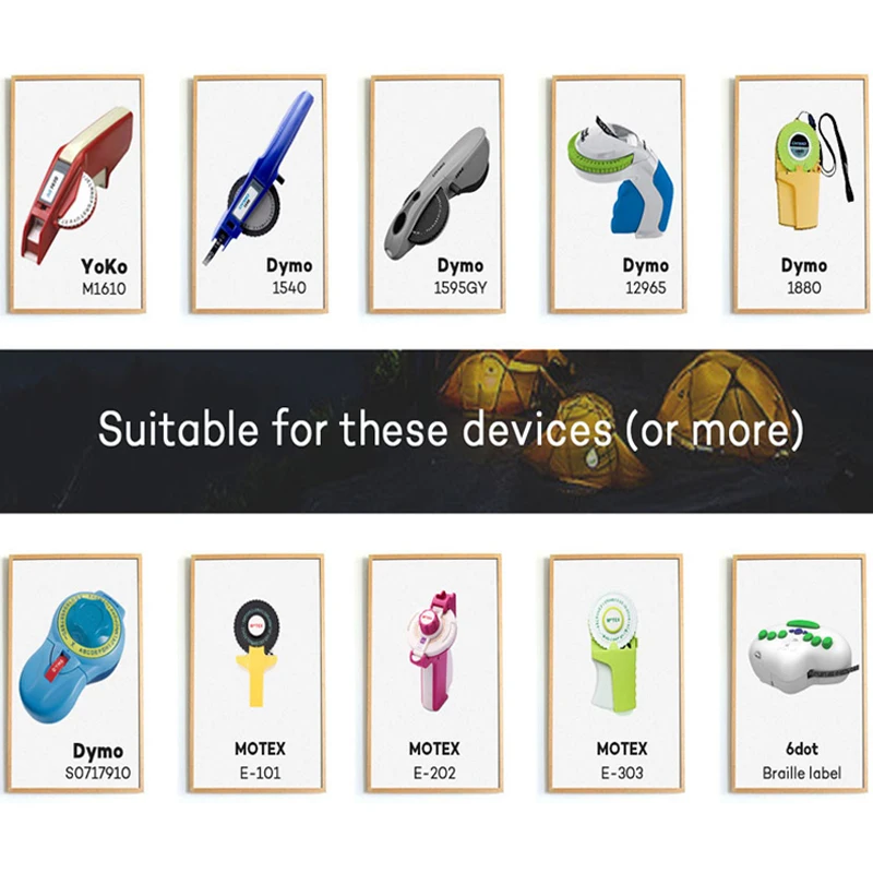 CIDY 1 pcs أسود اللون متوافق DYMO 3D البلاستيك النقش إكسبرس تسمية 9mm * 3 m ل DYMO 1610/1575 النقش طابعة موتكس E101 CIDY 1 pcs أسود اللون متوافق DYMO 3D البلاستيك النقش إكسبرس تسمية 9mm * 3 m ل DYMO 1610/1575 النقش طابعة موتكس E101