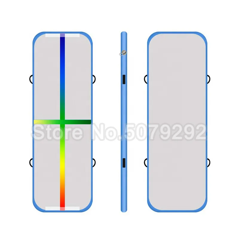 Дизайн надувной воздушный блок/воздушная доска для продажи 1*0,6*0,2 м Мини Размер надувной спортивный мат китайская фабрика мини Airtrack дешево - Color: blue rainbow line