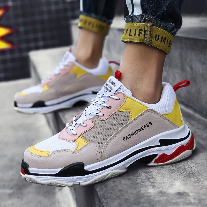 

New Men sneaker Balenciaca Balanciaga shoes Thick Bottom Platform Panda Triple S male light super running masculino size 39-44