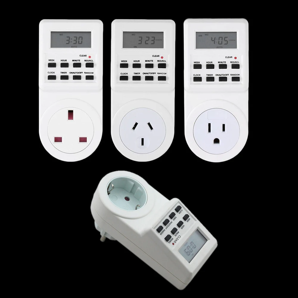 

Meterk Plug-in Programmable Timer Switch Socket with Clock Summer Time Random Function