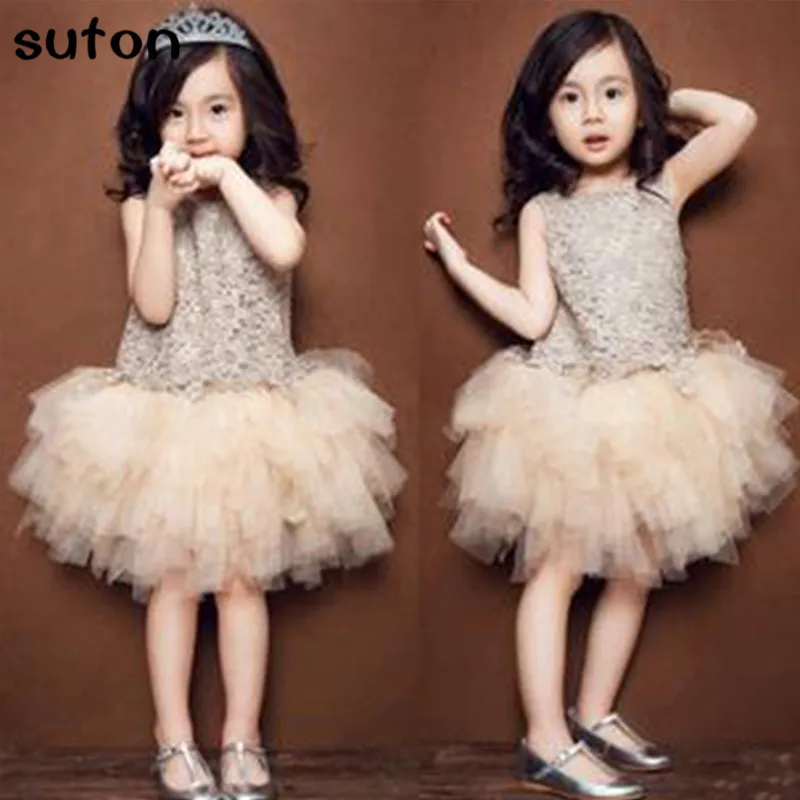 US Newborn Baby Girl Lace Tutu Short Sleeve Dress Party Wedding Princess Dresses
