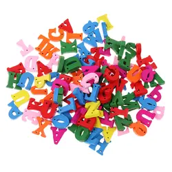 100 упаковка DIY Деревянные Буквы Алфавита изделия из дерева для детей образовательные игрушки учеба Письмо DIY