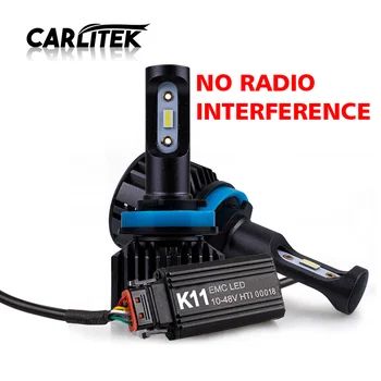 

CARLitek H11 Led Lamp For Auto 16000LM 6500K Anti-EMC Led Headlights No Radio Interference H9 H8 CSP Car Headlamp Fog Bulb