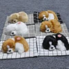 Mini Plush Simulation Sleeping Dog Puppy Dashboard Decoration Interior Home Decor Furnishings Accessories 1