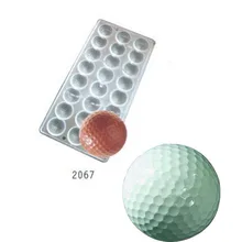 Гольф мяч спортивный Поликарбонат шоколада формы ПК Плесень Sugarcraft сахарная ремесленные инструменты