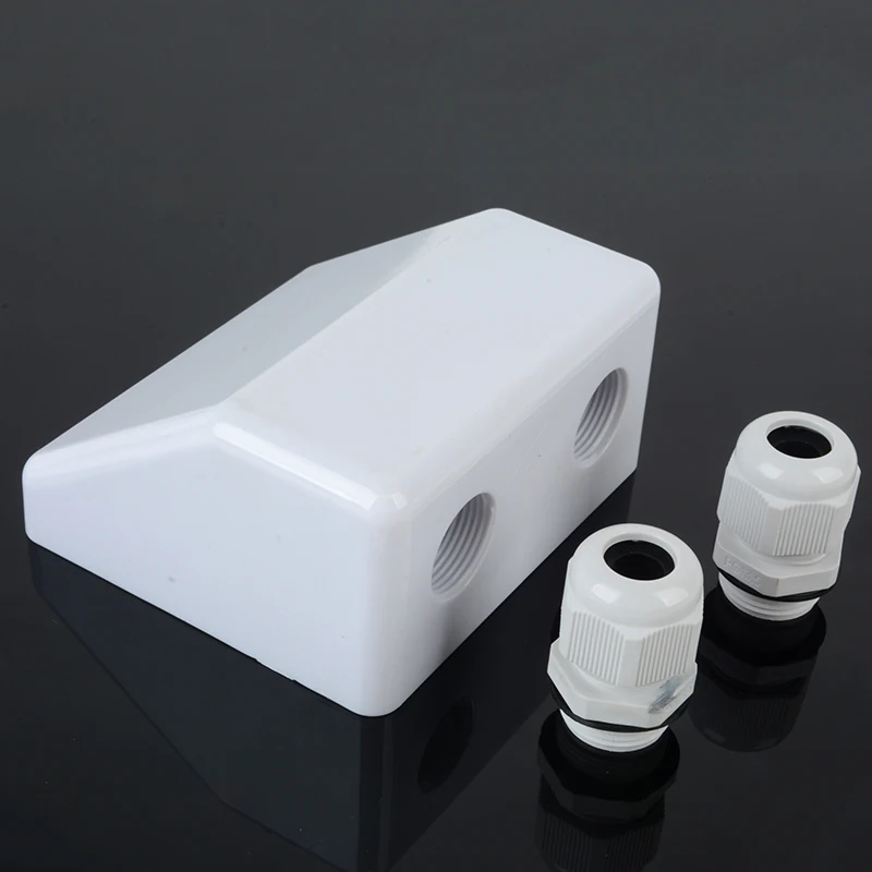 

White Waterproof Junction Box Solar Panel Cable Connector Roof Solar Panel Double Cable Installation Entry Gland Box