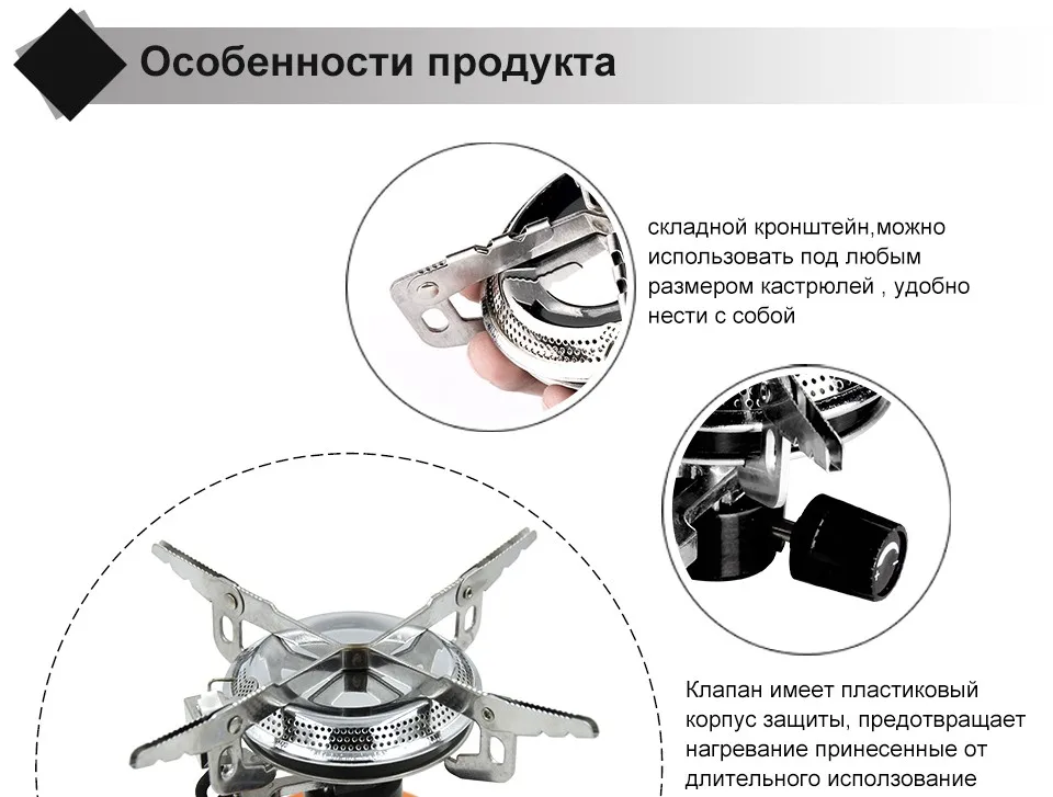 APG высокомощная уличная горелка и складная портативная горелка с устроенной