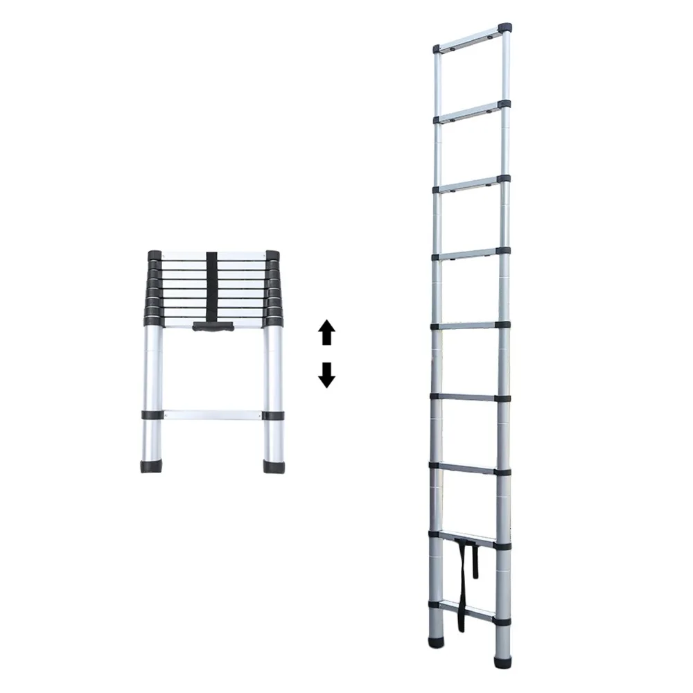 

8.5FT-14.5FT Excellent Quality Folding Climb Aluminum Telescopic Step Ladder Multi Purpose Non Slip Step Ladder