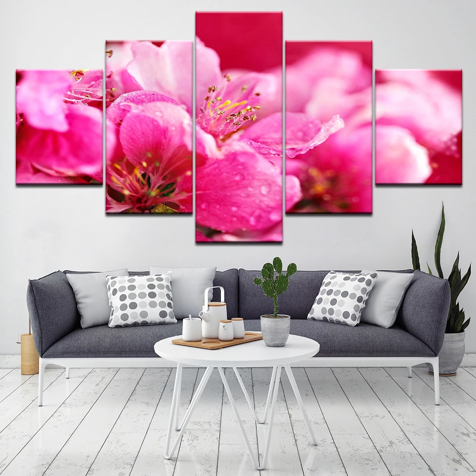 STUNNING PINK ROSE FLOWER CANVAS PICTURE PRINT CHUNKY FRAME #3855 