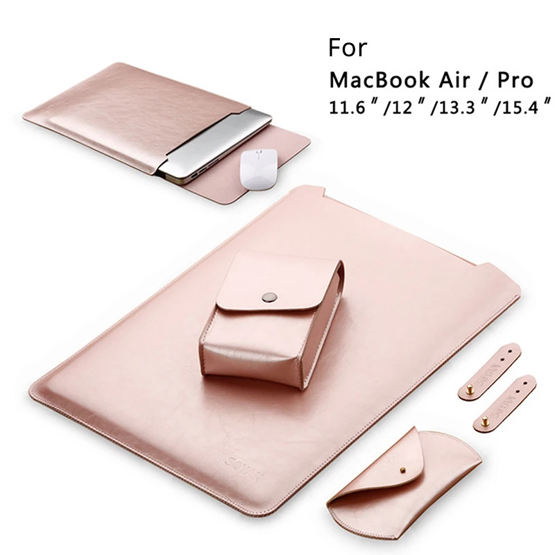 Водонепроницаемый портфель для ноутбука Искусственная кожа подкладка футляр для планшета чехол Защитный сумочку для Macbook Air Pro retina 11 13,3''