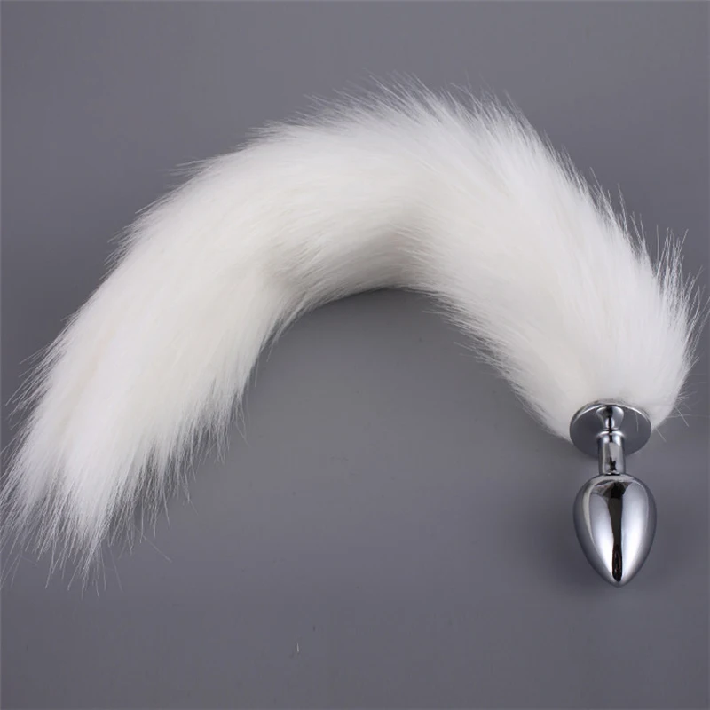 Artificial White Fox Tail Metal Anal Plug S/m/l Size Adults Sex Toys Stimulation Long Buttplug Massager. | Красота и здоровье