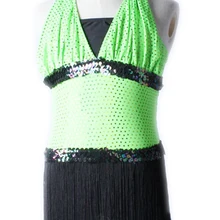 Популярное платье для латинских танцев из двух частей, Женская бальная юбка, костюмы для девочек, Vestido Franja Vestidos De Baile Latino Para Mujer