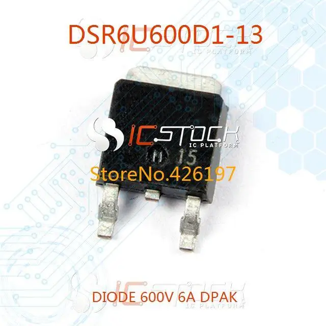 Free Shipping DSR6U600D1-13 DIODE 600V 6A DPAK 6U600 DSR6U600 30PCS |