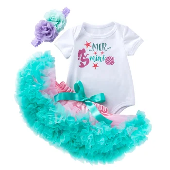 

Baby Newborn Infantil Summer Clothes Set Tutu Skirts+Headband+Tops 3Pcs Kids Girl Suit Lovely Princess Birthday Party Clothing