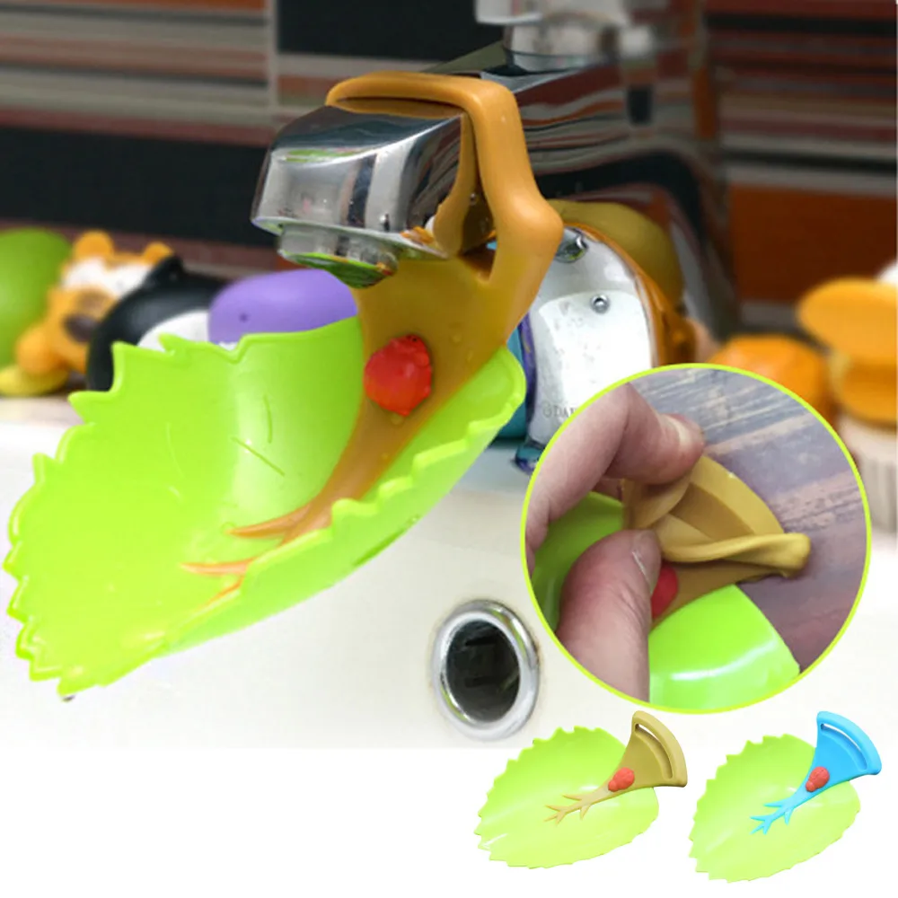 1PC Faucet Extender Sink Handle Extension Toddler Kid Bathroom Hand Wash for Baby Kids Hand Washing Leaf shape/es 1PC Faucet Extender Sink Handle Extension Toddler Kid Bathroom Hand Wash for Baby Kids Hand Washing Leaf shape/es