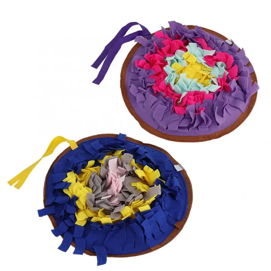 

Roundness Splicing Dog Feeding Mat Washable House Dog Snuffle Mat Pet Puzzle Feeding Toy Sniffing Training Pad Feeder Mats
