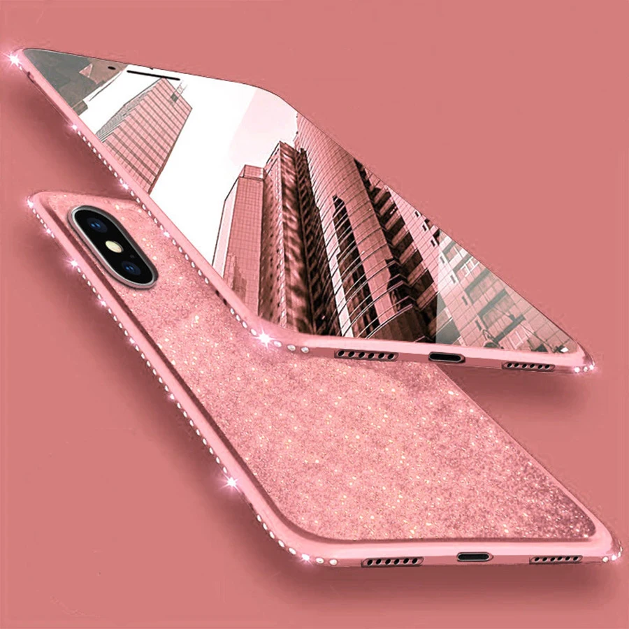 

Diamond Case For iPhone XR 7 Plus X 6 6S 7 8 XS MAX Cover TPU Glitter Phone Cases Samsung S10 S9 S8 M10 M20 A10 A30 A40 A50 A70