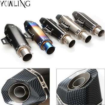 

Motorcycle Parts Exhaust Carbon Fiber Racing Exhaust Pipe Silencer With DB killer For NINJA250 Z750 Z800 KTM 690 SMC SMC-R RC125