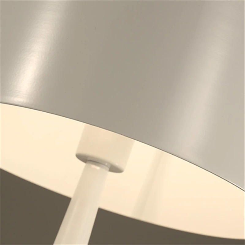 Белый/черный металлический Алюминий абажуры современный Настольный светильник Nordic LED Настольная лампа Дизайн Office Desktop, средний Dia.30cm H50cm, tll-308