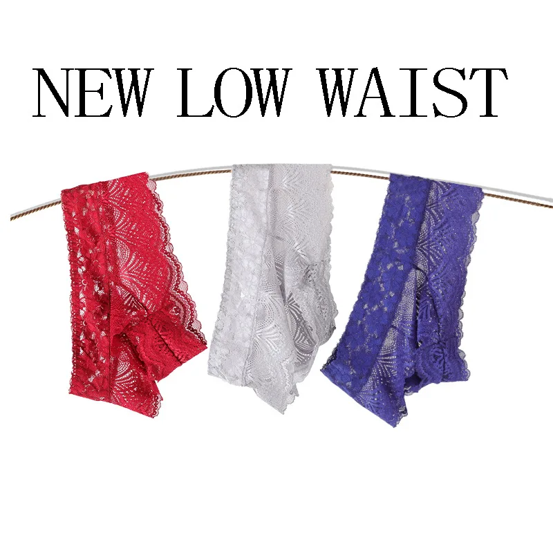 

DYROREFL 3 Pcs Panties Underwear Woman Lace Thong G-String Sexy Panty Woman Thong T-back Female Underwear For Woman Thongs N244