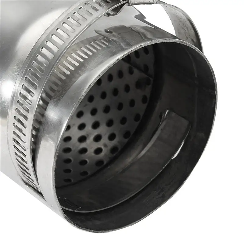 Хромированный Автомобильный Круглый задний глушитель из нержавеющей стали для выхлопной трубы Универсальный наконечник 35-65 мм