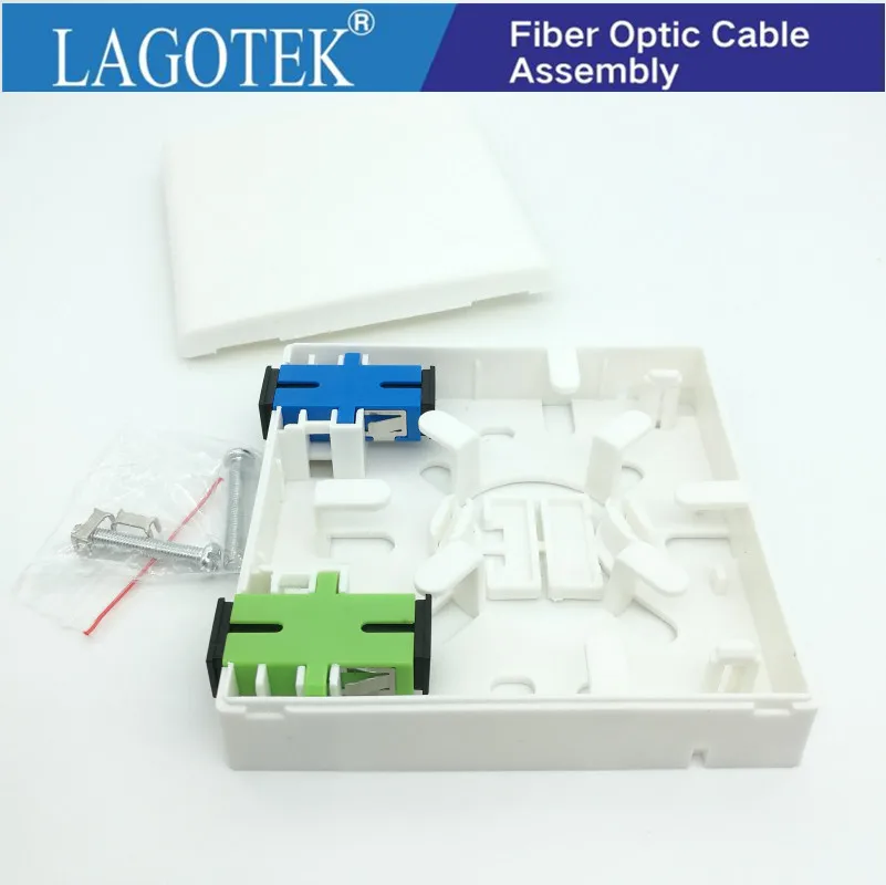10pcs 2Cores FTTH Fiber Optic Panel Terminal Box Fiber Faceplate Fiber Outlet