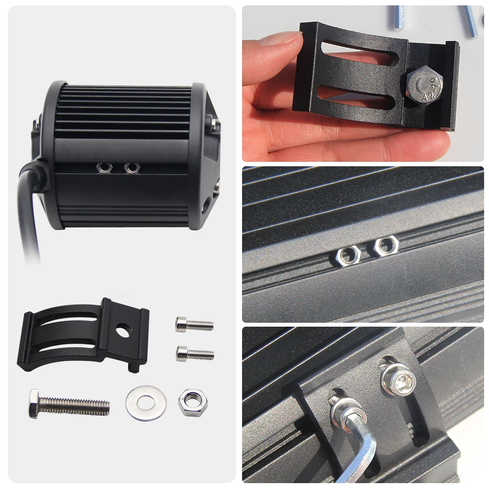 CO LIGHT 1 Pair Led Light Beam 9D Fog Lights 4'' Led Bar for Uaz 4X4 Lada Niva Jeep Tractors Ford 4Wd Driving Car Styling 30W