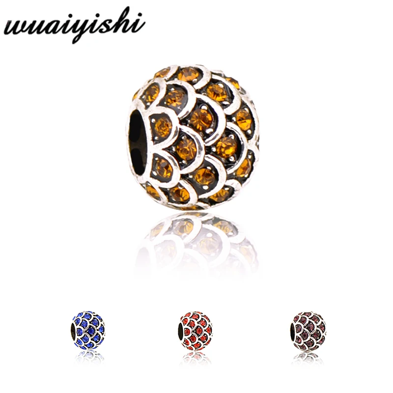 

Hot style creative bracelet loose bead alloy point drill Marine style accessories romantic wave hand ornaments large beads