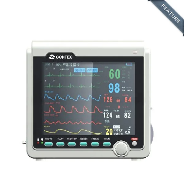 CMS6000A 3-Parameter EG, NIBP, SPO2 Patient Vital Signs Monitor TFT 8'4 inch Medical Holter Machine  Wholesale price