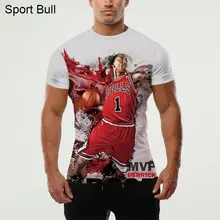 2016 Of The Latest 3D Printed Superstar Derrick Rose T-Shirt Hipster With Short Sleeves Lycra O-neck Tops Streetwear Casual