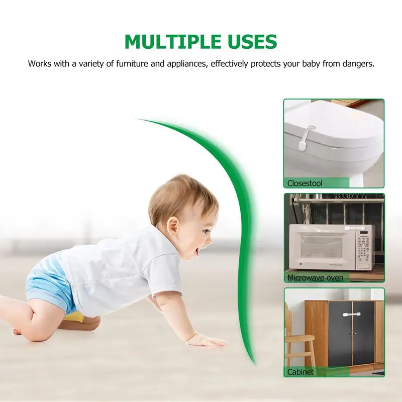 

Upgrade Baby Proofing Cabinet Lock with Magnetic Key Adjustable Buckle for Child Protection Suitable for Cabinets,Drawers,Appl