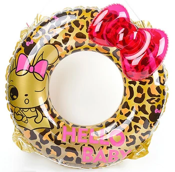 

Inflatable swim ring air mattress leopard cute floating seat boat tube ring rubber swimming pool floating