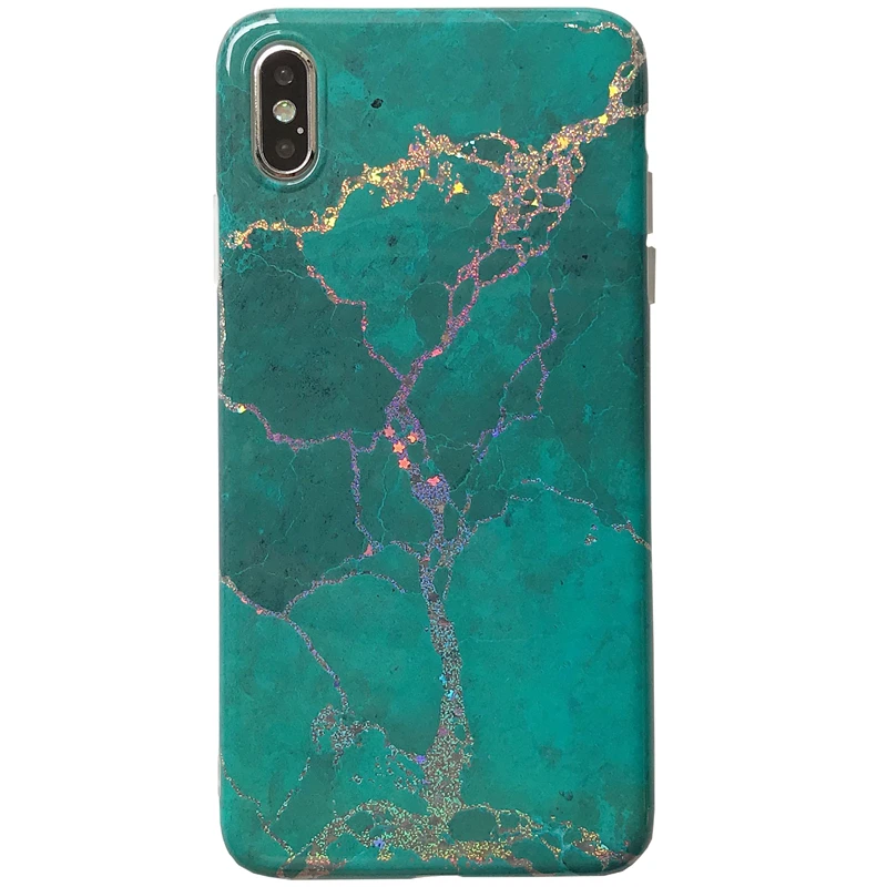 

Shiny glitter marble case for iphone X XR XS Max Glossy Soft TPU mirror Case for iphone 6 6s 7 8 Plus case back cover