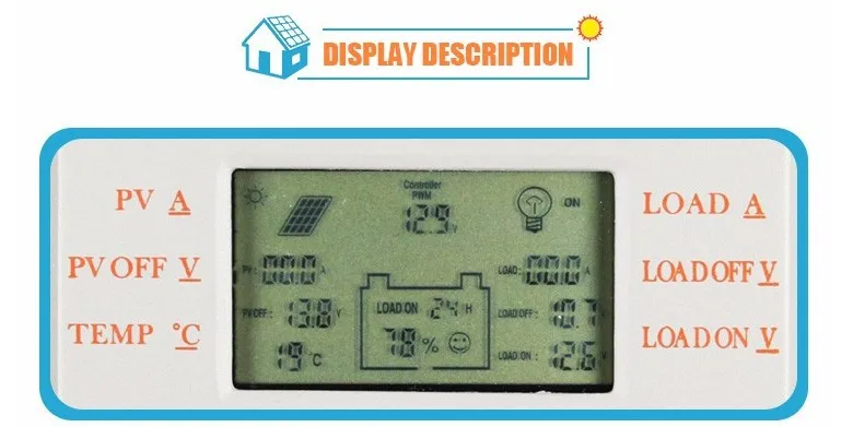 ЖК-экран Защита от перегрузки 10A 20A 30A интеллектуальное MPPT Солнечное зарядное устройство регулятор контроллер с USB выходным портом