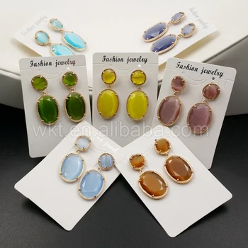 

WT-E315 Fashion Bohemian Women Earrings Colorful Cubic Zircon Design Earrings Jewelry in 24k Gold Eletroplated Wholesale