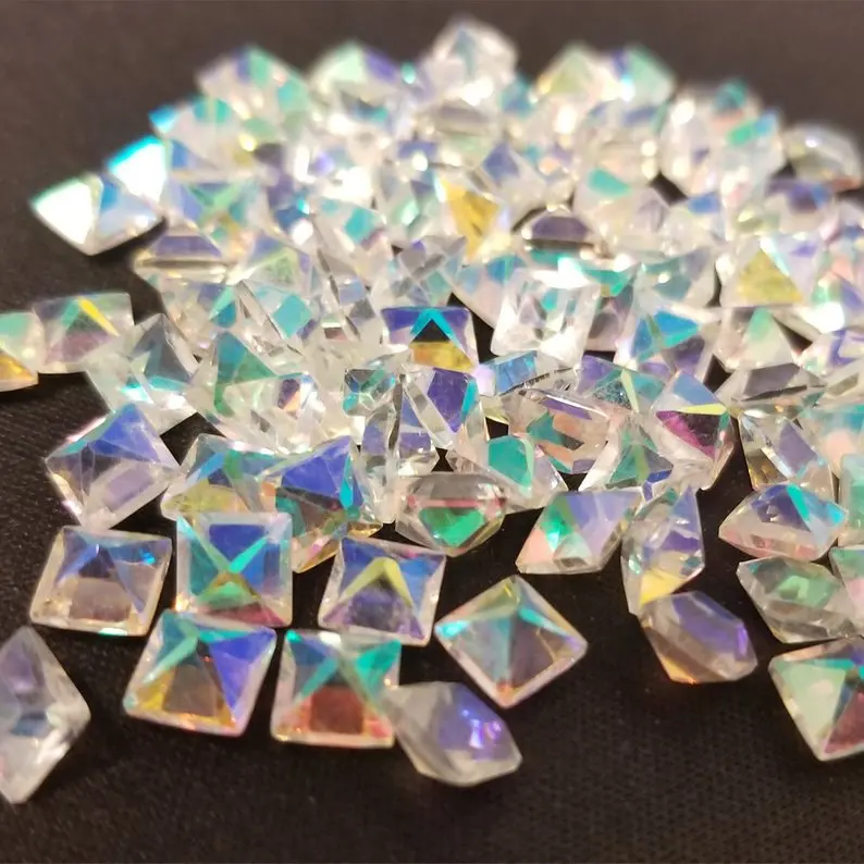 50 шт./пакет AB Белый Nail Подвески 3D с украшением в виде кристаллов Стразы для