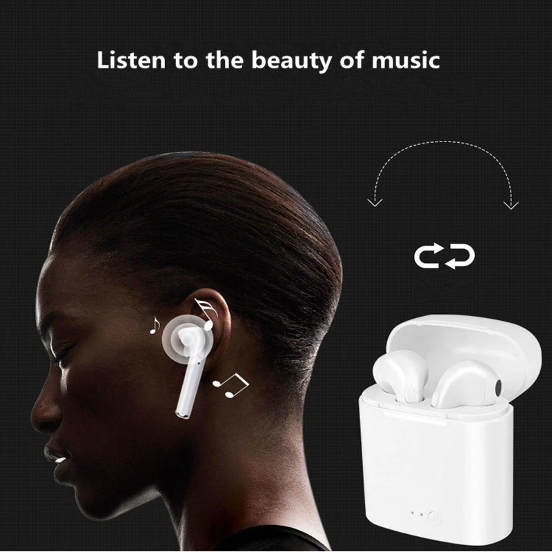 i7S TWS wireless bluetooth earphone with charging Box mini bluetooth headsets  Suitable for Apple Android smartphones