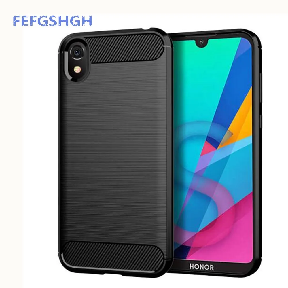 Carbon Fiber Cover For Huawei Honor 8S KSE-LX9 Case Rubber Silicone Phone Cases For Huawei Y5 2019 5.71" Back Case cute phone cases huawei Cases For Huawei